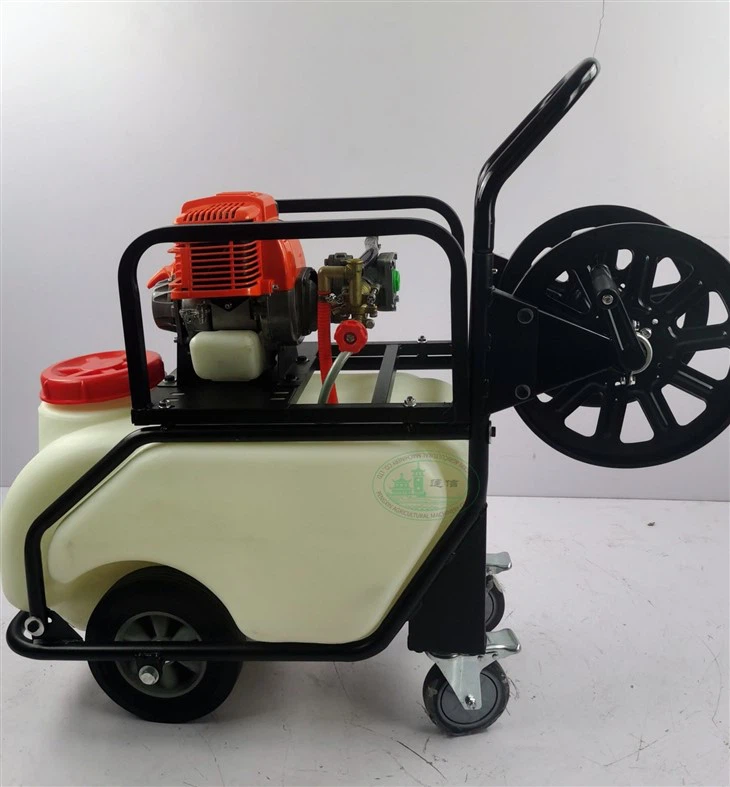50LBattery Powered Trolley Sprayer With White Tank best
